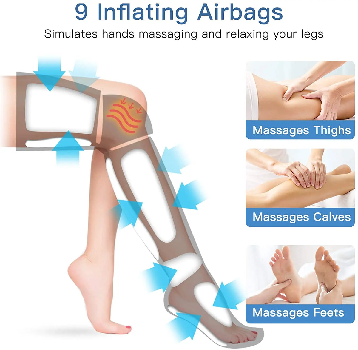Komua 09 · Beinmassagegerät mit Luftkompression