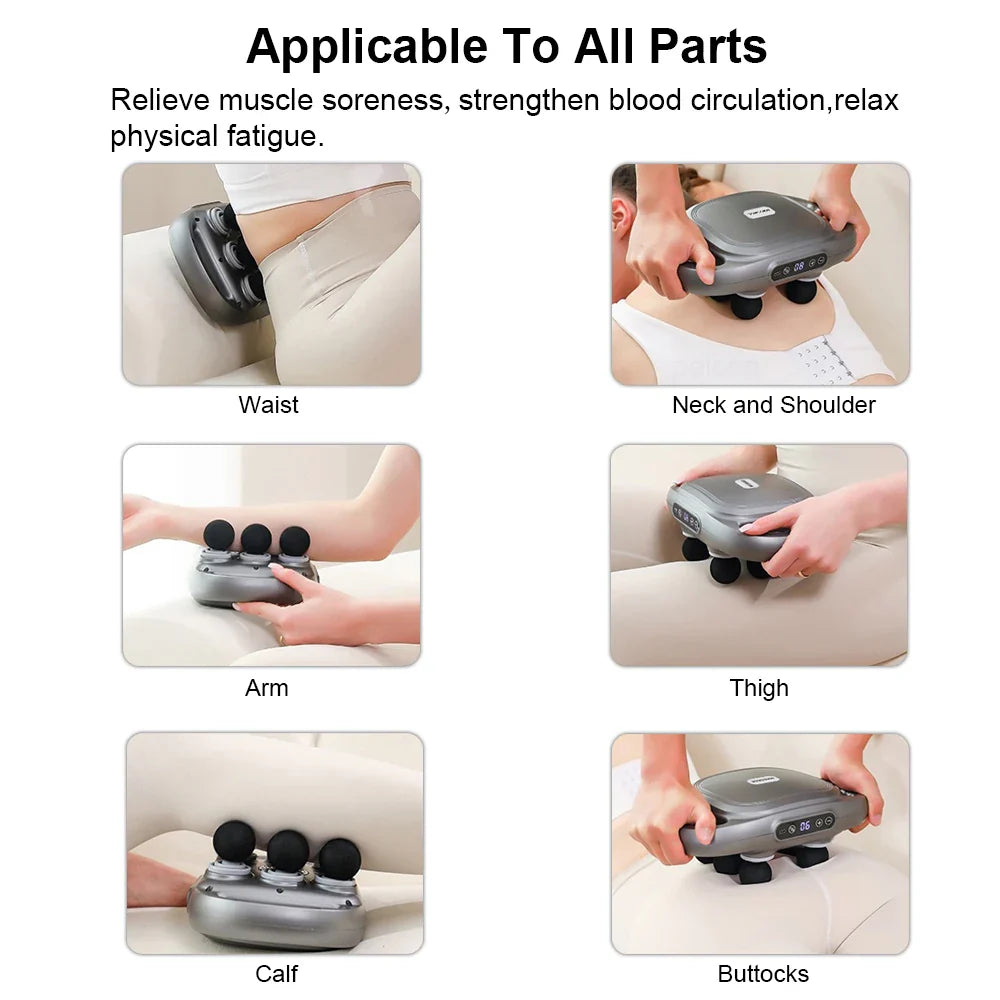 Komua 05 · Massagepistool met 6 koppen